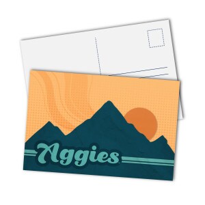Aggies Mountain Sunrise Vibrant Postcard